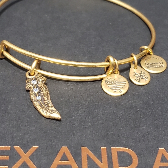 Alex & Ani Coppure Swarovski Feather Brace… - Picture 6 of 10
